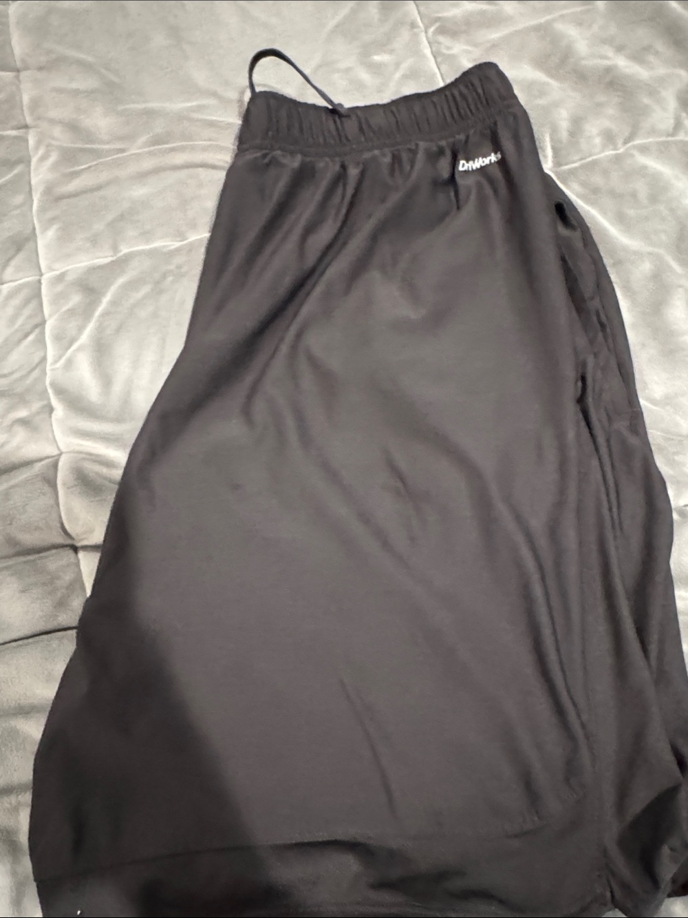 Athletic Works Black Men's Athletic Shorts with Drawcord